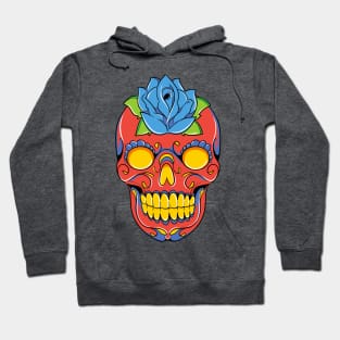 Bright Dia De Los Muertos Sugar Skull Hoodie